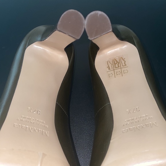 Max Mara womens olive green  size 7.5m pumps heels shoes Italy workwear - Picture 8 of 10